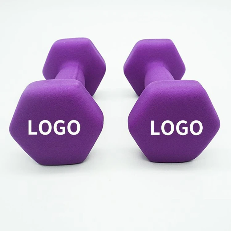 custom kg women use oem free weight fitness gym colored pvc coating dipping hexagon hex dumbbell