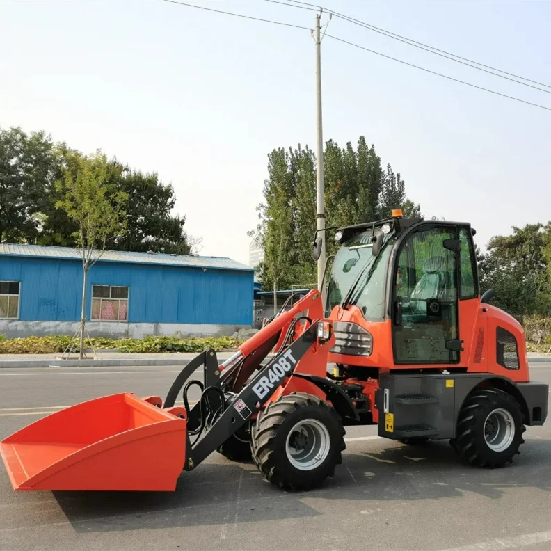 Chinese Everun New mini wheel loader ER408T 0.8ton Construction Machine Front Cabin Garden Farm Wheel Loader Machine