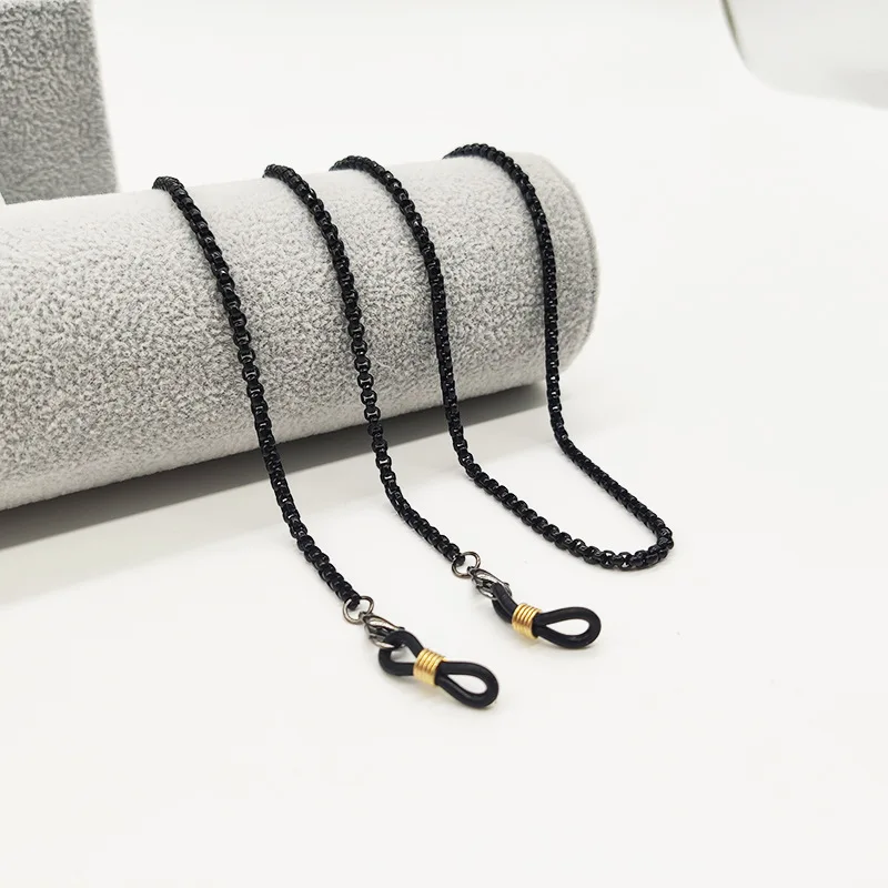 Most Selling Sunglasses Chain 2022 Black Metal Eye Glasses Strap Chains Simple Non-slip Eyewear Chain