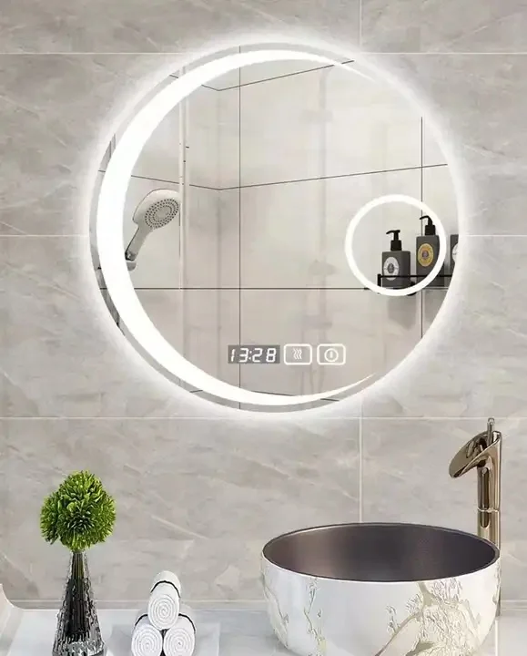 Hot Sale Round Shape LED Mirror illuminated Bath room Bath Mirrors Glass Bathroom Mirror With Led Light