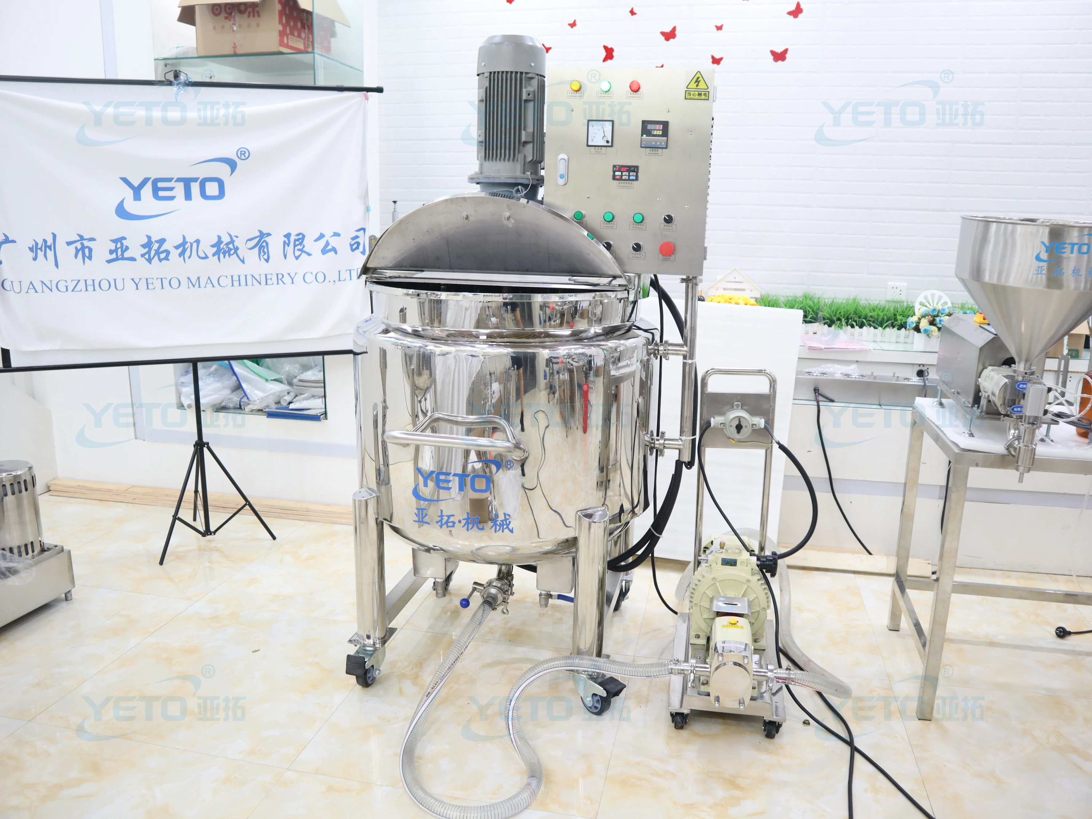 Dish Washing Cosmetic Making Machine Body Cream Ahitator Blending Mixer Equipment Shampoo Hand Soap Mixing Tank for Lotion Toner