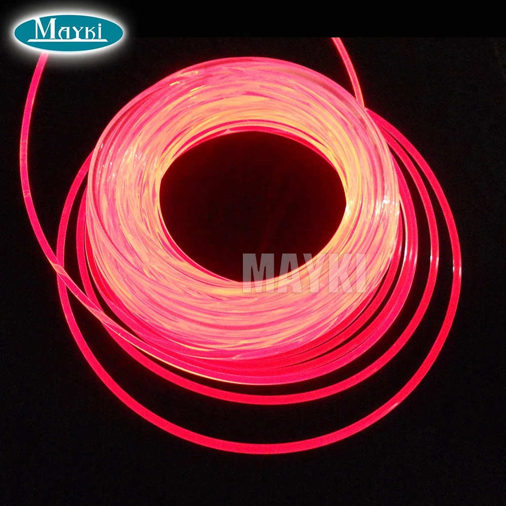 Indoor Decoration 12.0mm Solid Core Lighting High Quality Polymer Fiber Optic Side Glow Cable