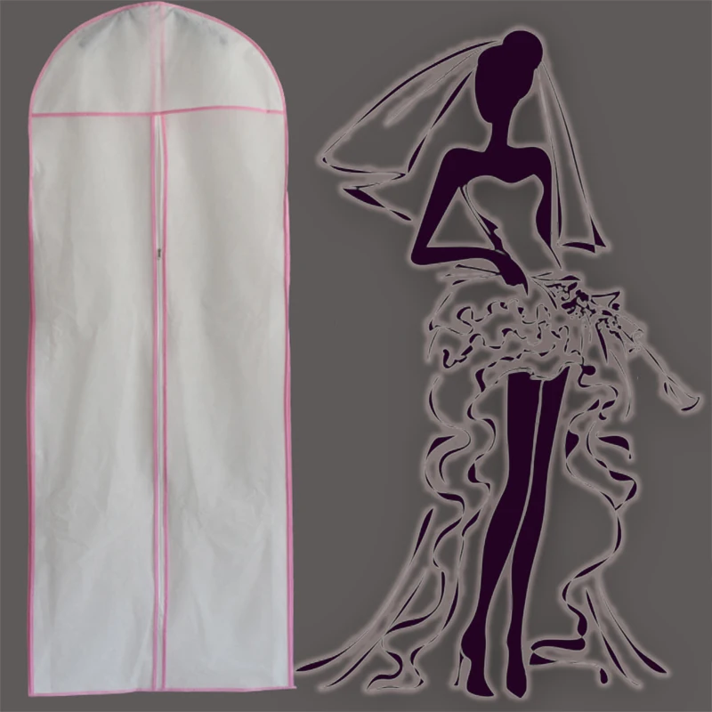 Индивидуальный складной нетканый чехол для свадебного платья пылезащитный длинный логотип свадебное платье Чехлы одежда сумка