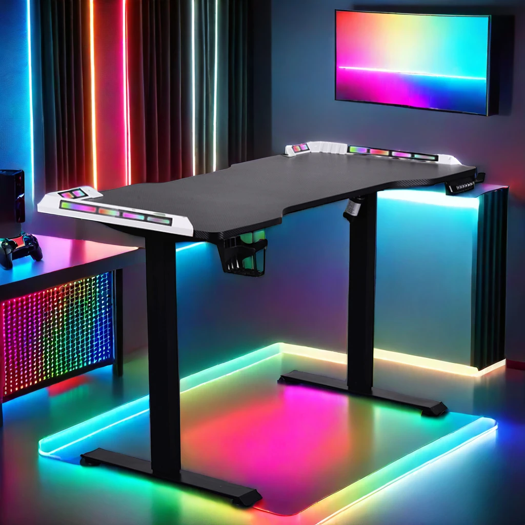 Эргономичный RGB умный автоматический Электрический регулируемый по высоте компьютерный киберспортивный стол игровой