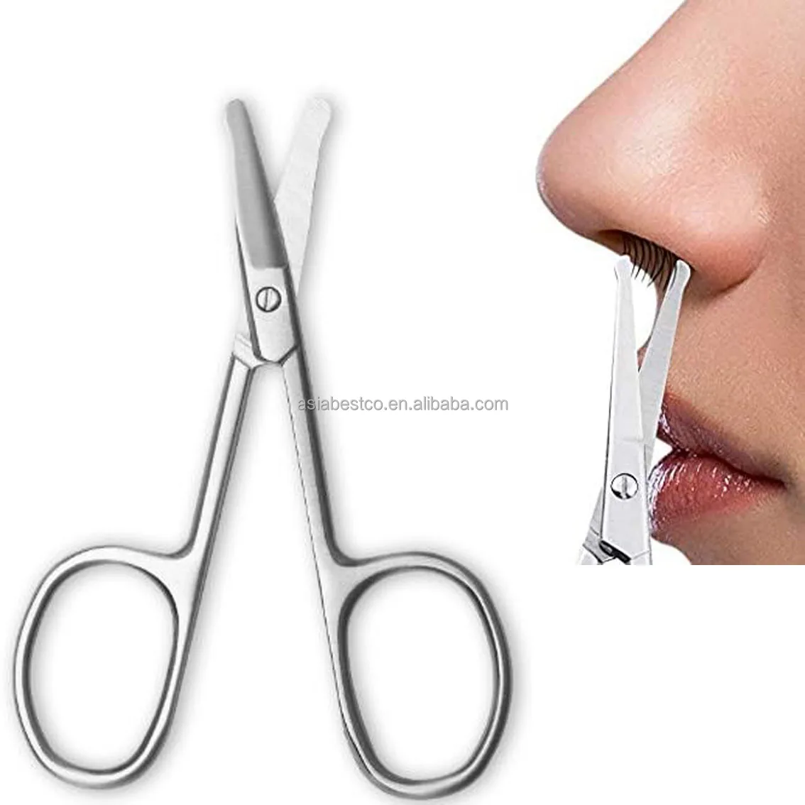 Blunt Nose Hair Scissors For Beard, Eyebrows, Facial Hair Scissor For Men and Women