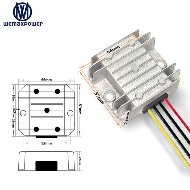 High efficiency 24v-12v car bus truck voltage step down voltage regulator 8A 24v to 12v dc dc converter
