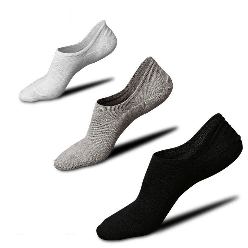 Cotton Athletic Anti-slip Ankle Socks Invisible Men Low Cut No Show Socks