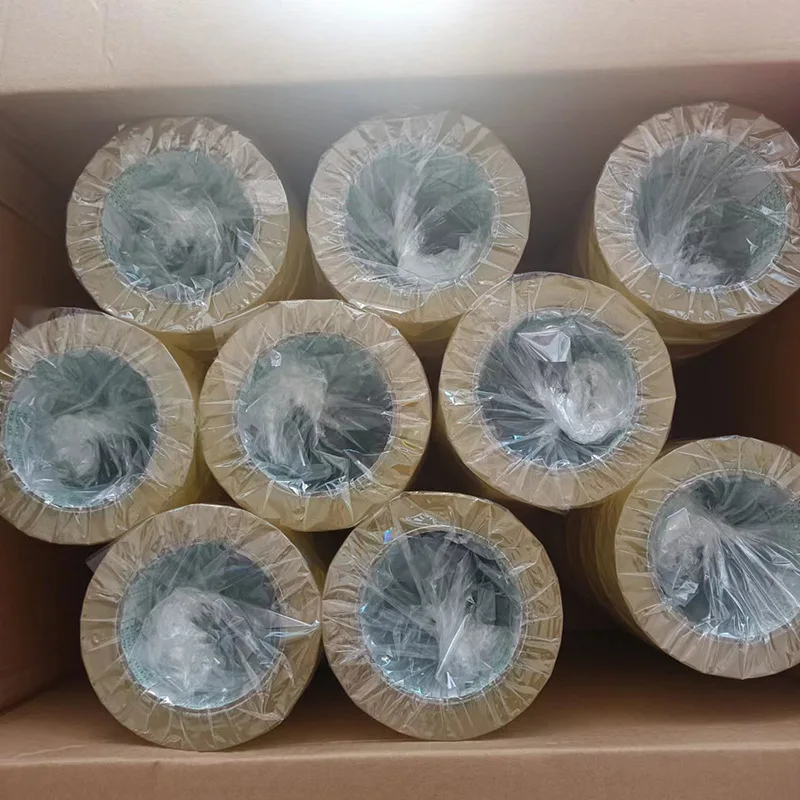 Pack of 6 branded custom super transparent opp shipping tape clear packing tape bopp tape jumbo roll  for sealing cartons box