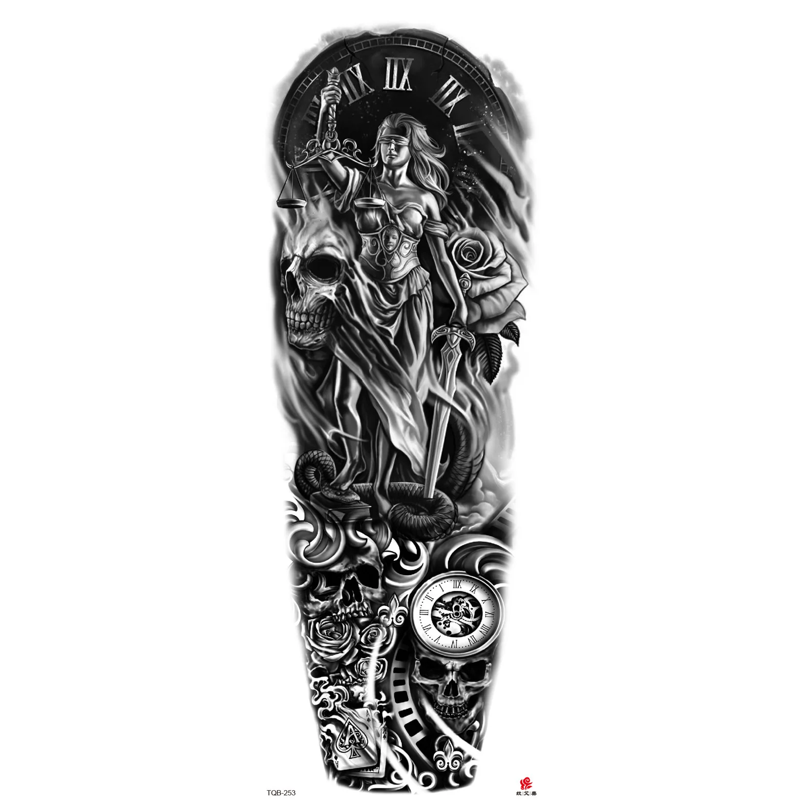 halloween decor custom  arm tattoo temporary halloween tattoo sticker