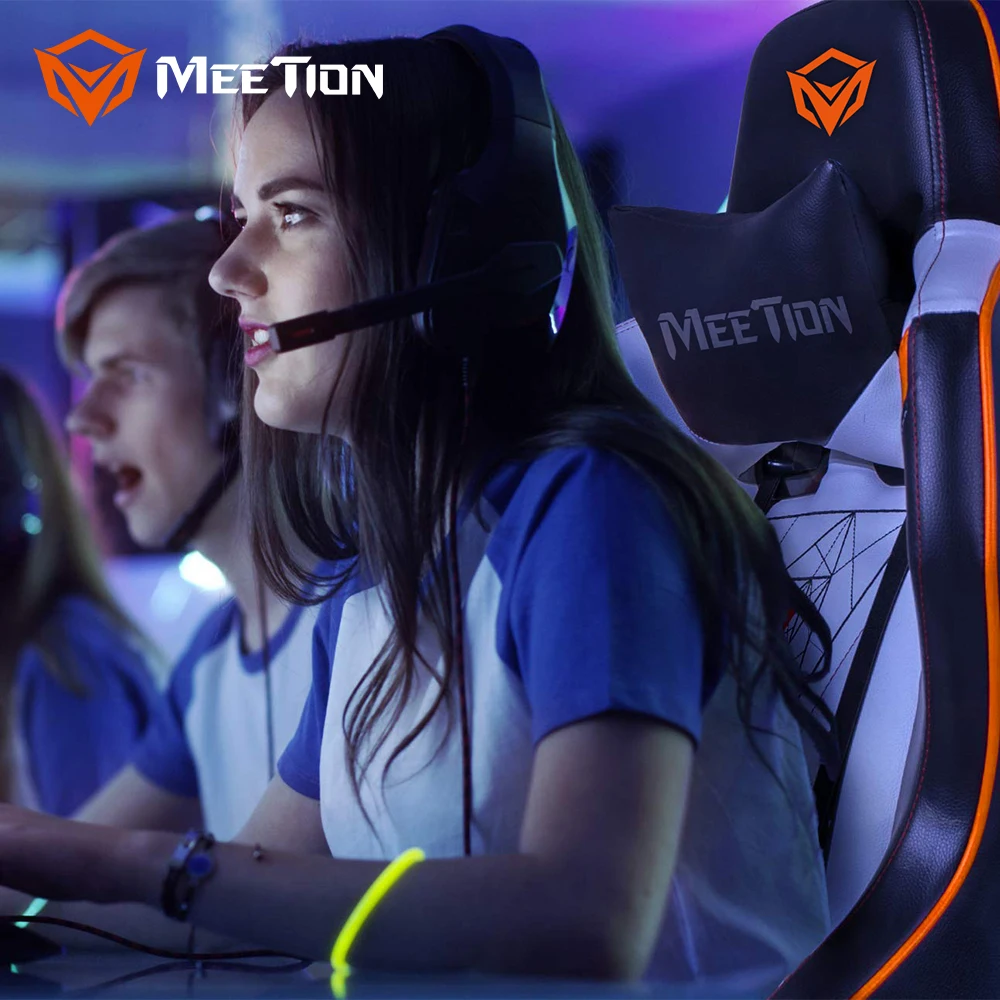 Meetion CHR15 Wholesale Cheap Office Ergonomic 2D Armrestracing Style Leather Swivel Recliner Pro Computer Game Pc Gaming Chair