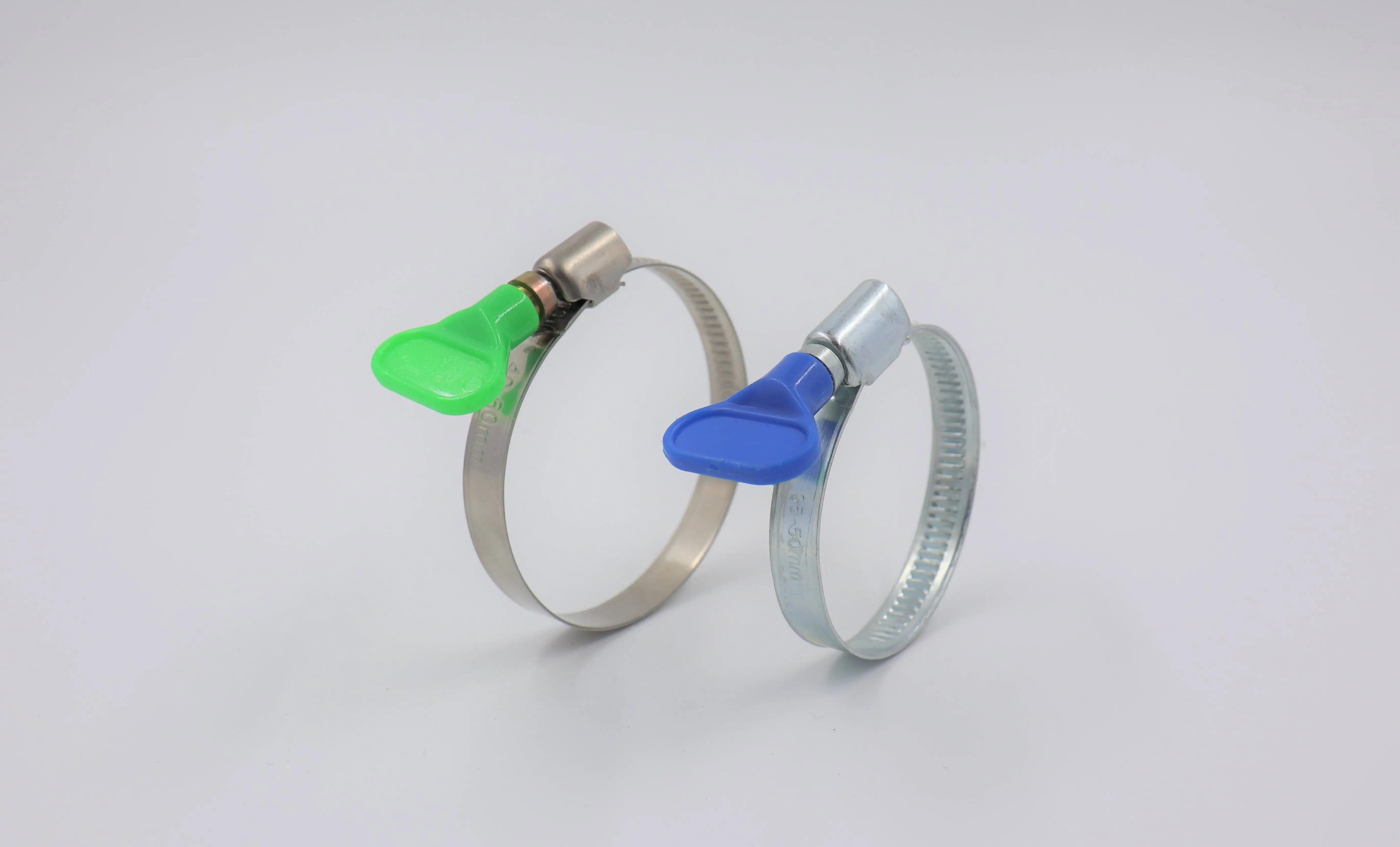 DIN 3017  standard Stainless Steel Germany Type Hose Clamp with Color Plastic Butterfly Handle