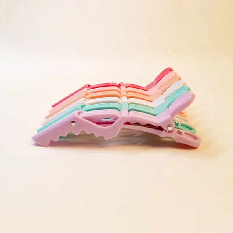 Wholesale Custom Logo Salon Pink Crocodile Hairdressing Alligator Hair Clip Hair Accessories for Women