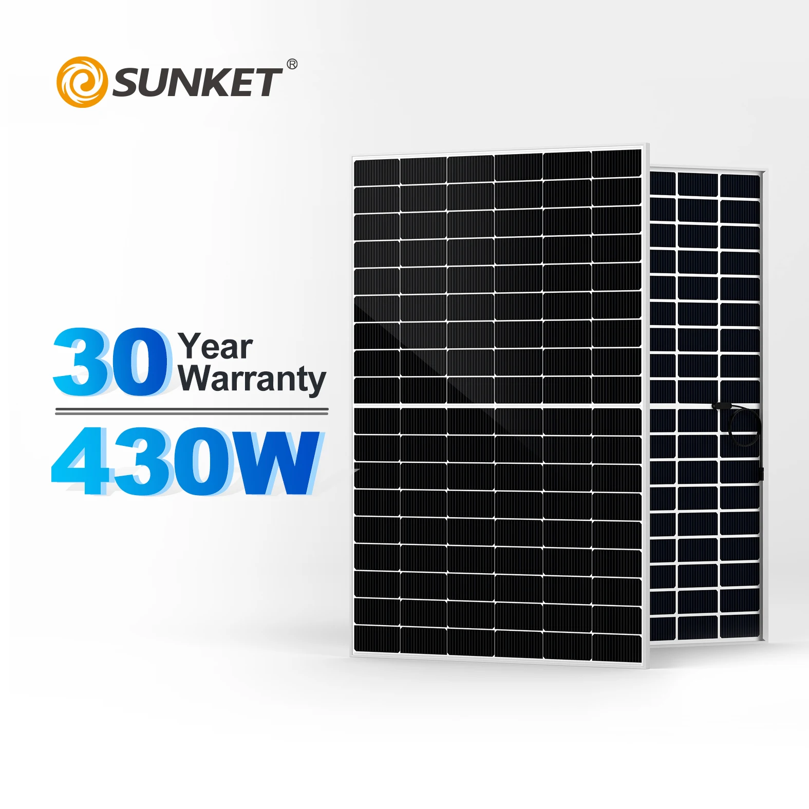 430W Mono Bifacial Solar Panel in US Stock - High Efficiency 182mm 108 Cells Perfect for Solar Projects