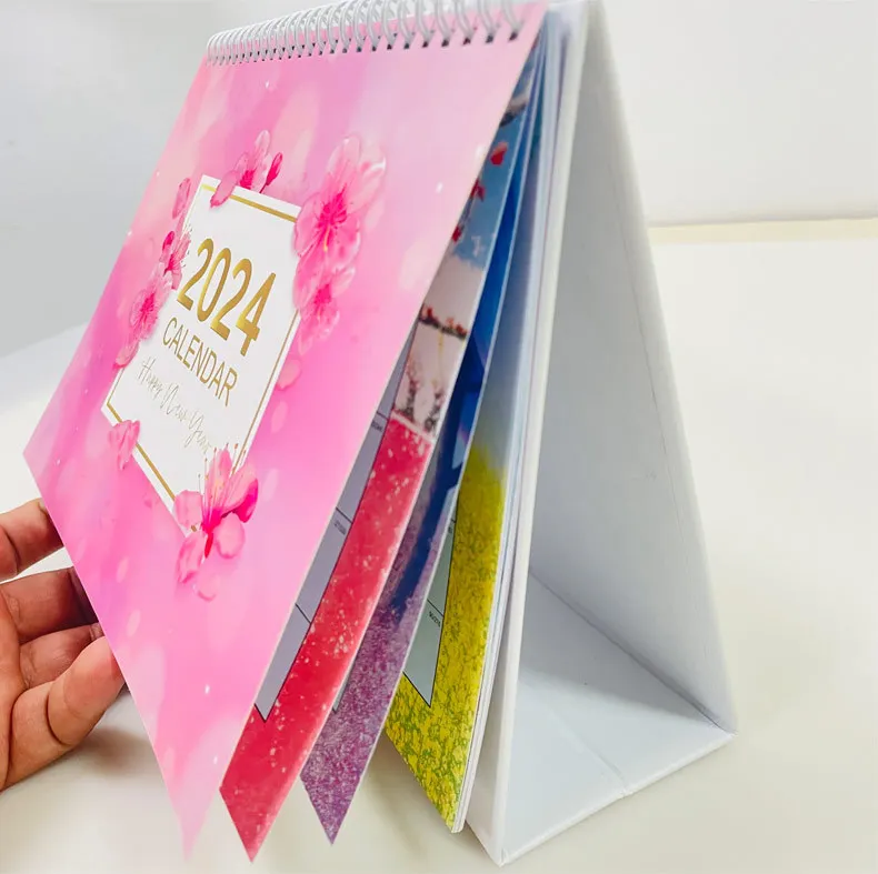 Wholesale 2025-2025 18 Monthly Custom Printing Design Calendar Desk Tablet Calendar with Logo