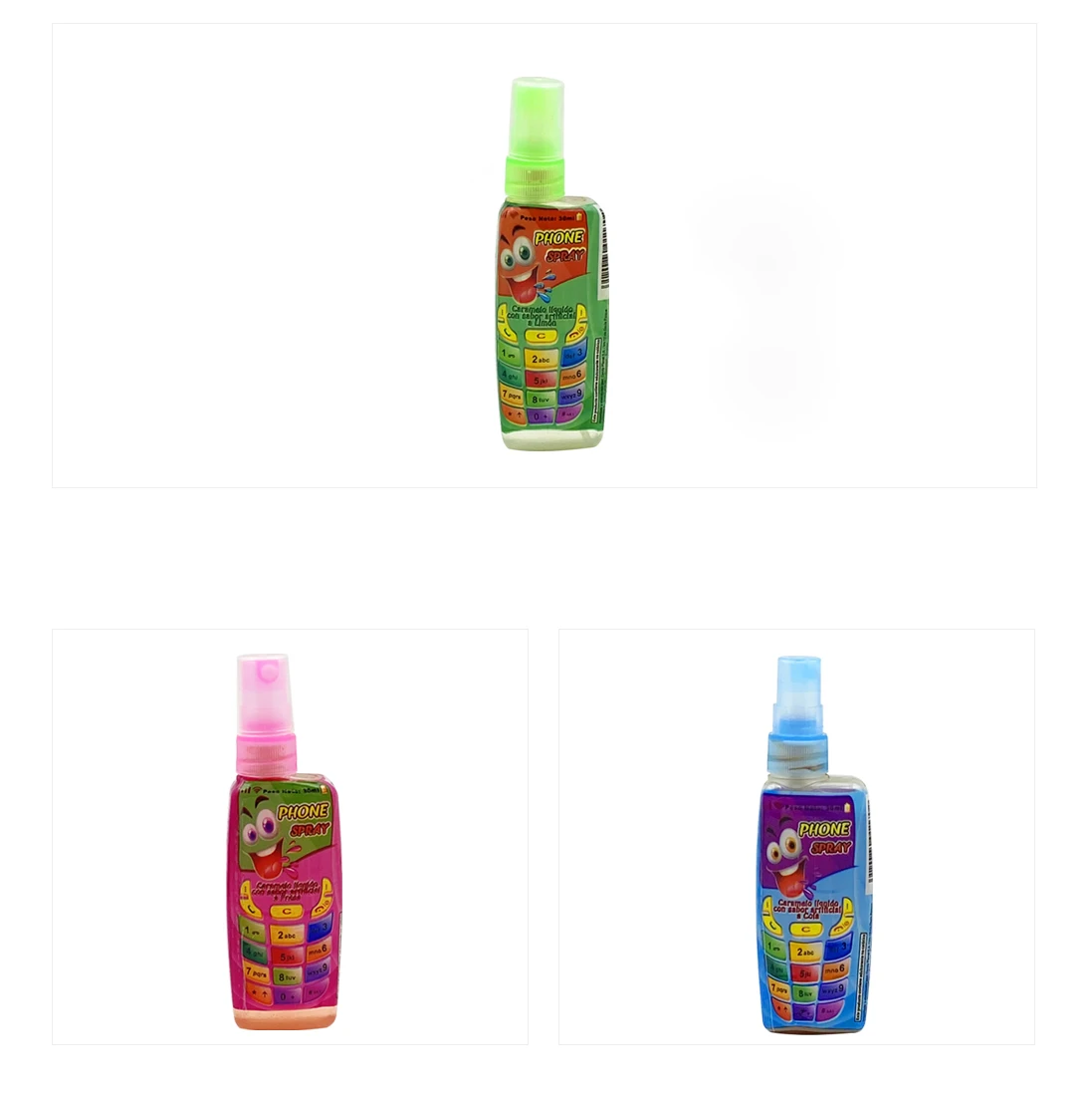 Factory Price Fruity Small Mobile Phone Shape Liquid Candy Sweets and Candies Wholesale Spray