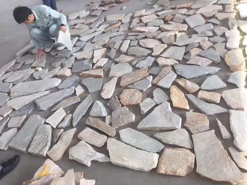 China Supply Variety Shape Different Color Random Natural Slate Paving Stone