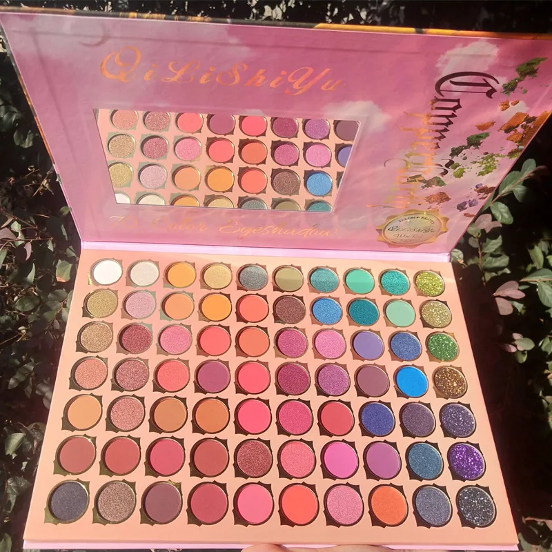 
2020 New Style 70 Colors High Pigment Eyeshadow Palette very popular Eye Shadow Palette With Mirror 