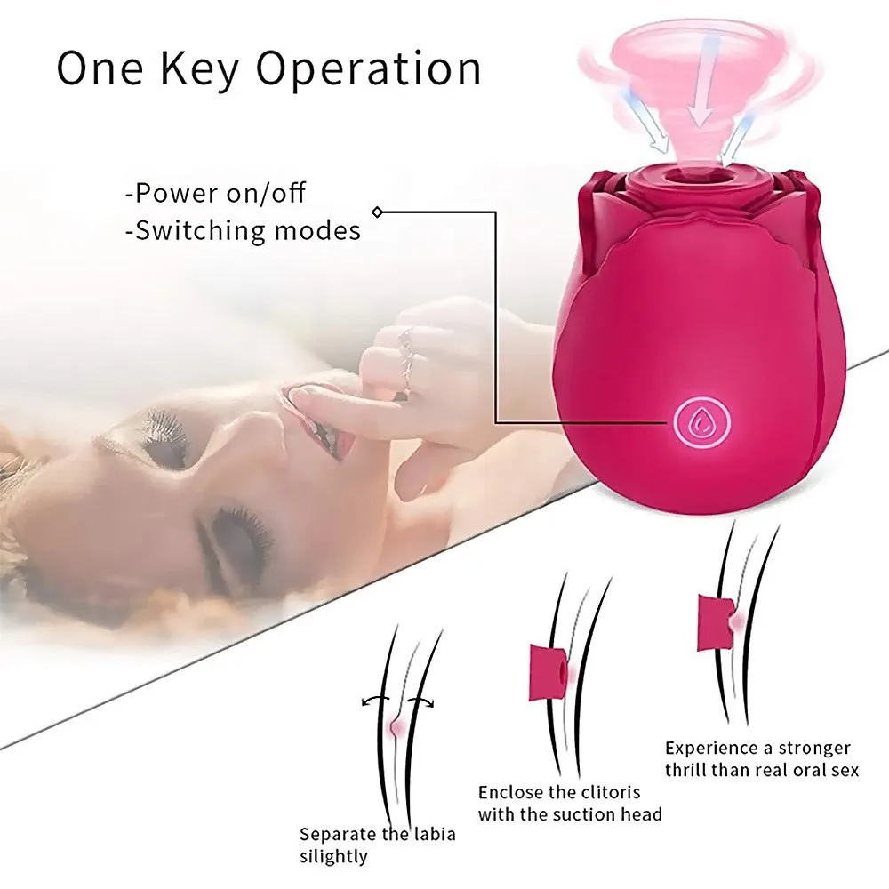 HMJ Wholesale nipple clitoral sucking vibrating personal massager adult sex toys juguete sexual sucker women rose vibrator