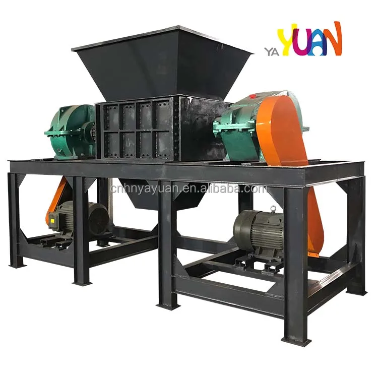 2024 tire shredder machine to make crumb rubber shredder shafts double shredder rotor