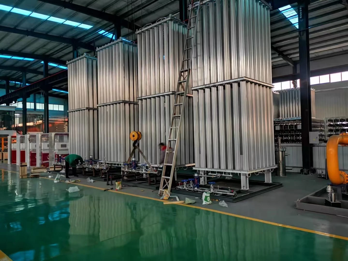 Высокоэффективный криогенный жидкий испаритель больничный газовый атмосферный 100 нм3/ч-10000 нм3/ч