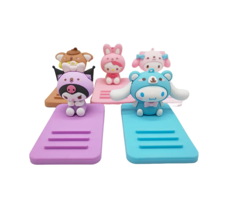 OEM Cute Soft pvc Rubber Cartoon 3D doll phone holder