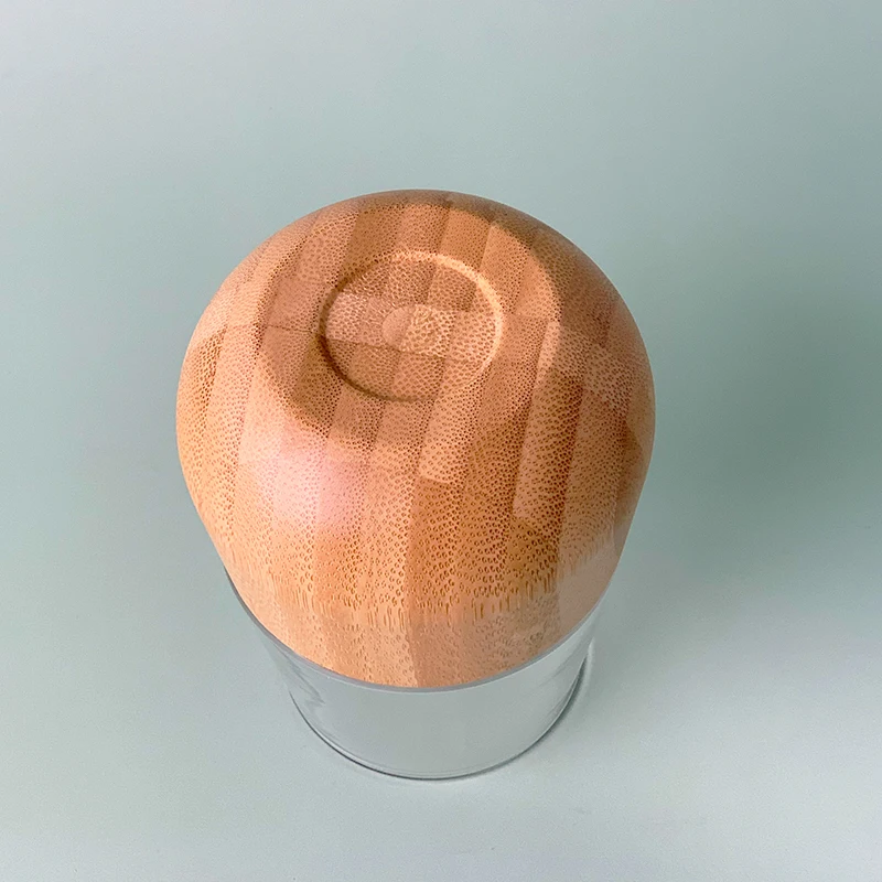 2021 small size reusable bamboo high borosilicate glass coffee mugs coffee cup accept cutom