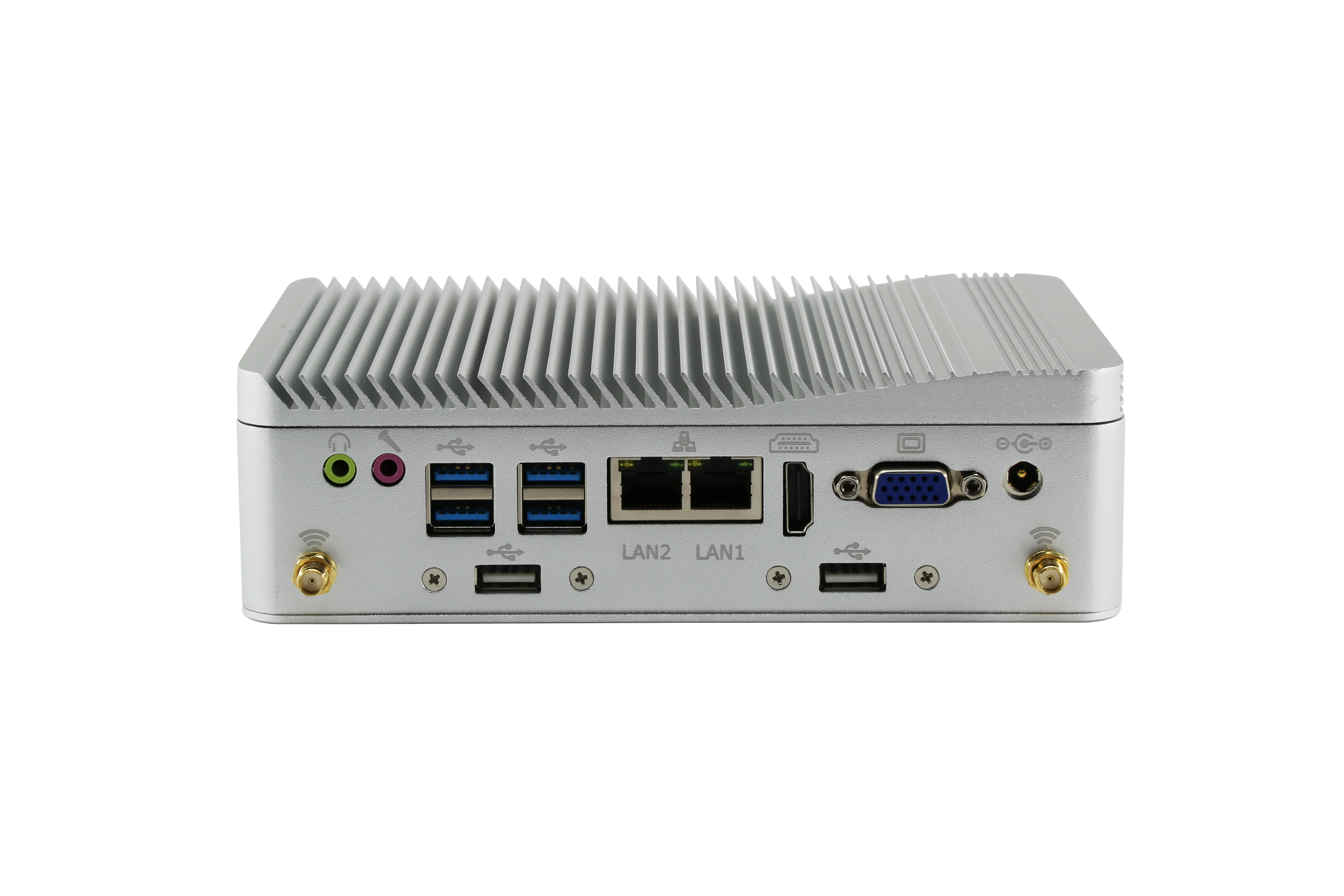 Fanless Mini pc computer desktop J4125 J1900 6157U i3 i5 NUC mini pc with Dual RS232 Dual Lan industrial computer