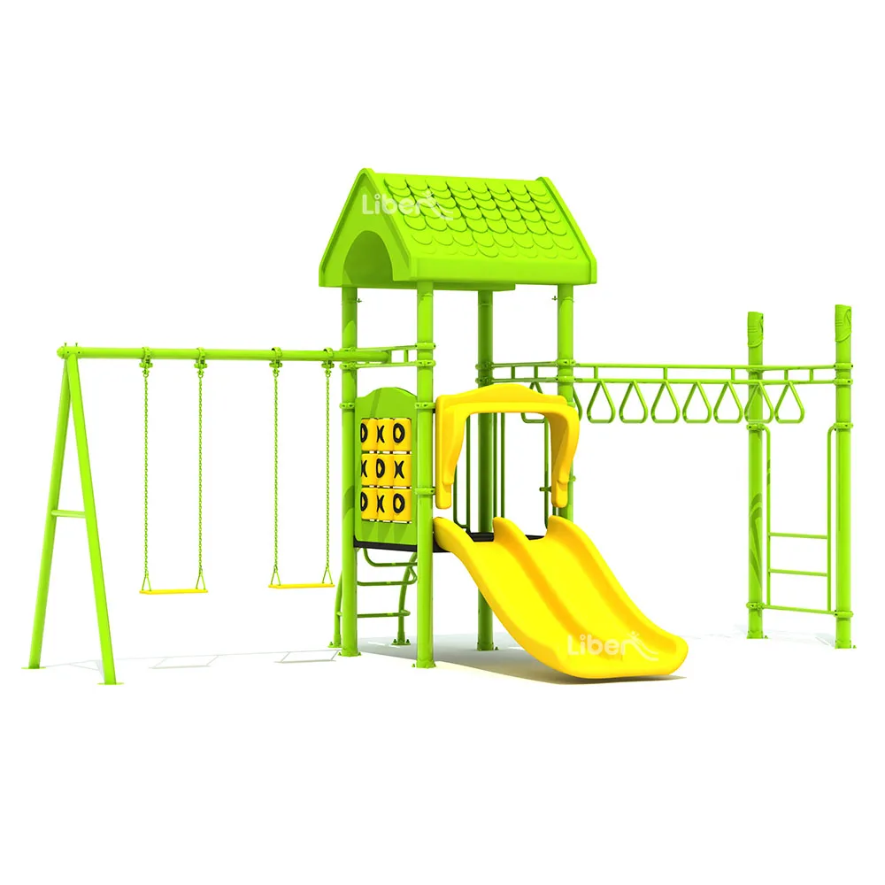 New Arrivals Cheap Price Big Outdoor Playground Swing Set with Plastic Children Slide Equipment for Park Amusement