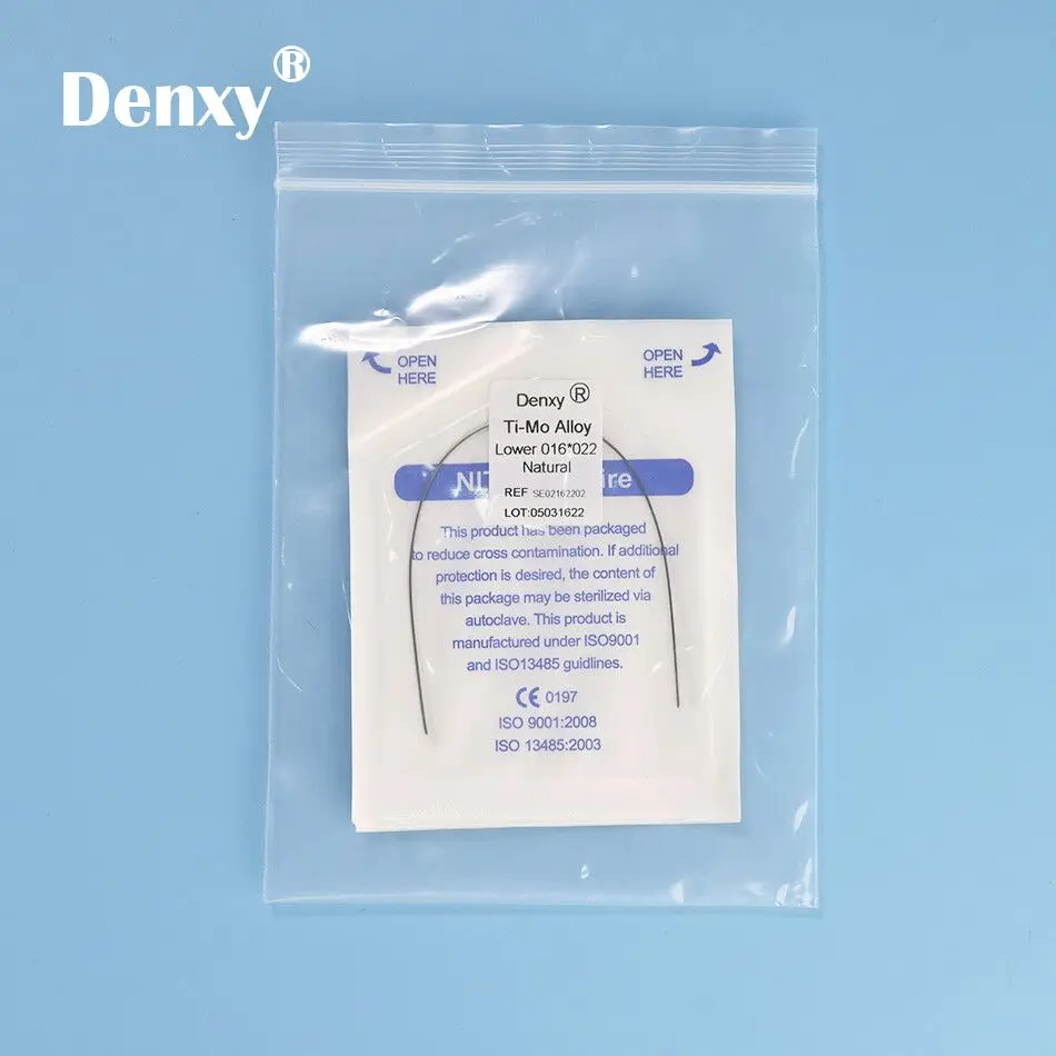 Denxy Dental hot sell Ti-mo Alloy archwire for Orthodontic bracket Super Elastic TMA Archi Wire Super Elastic TMA ArchiWire