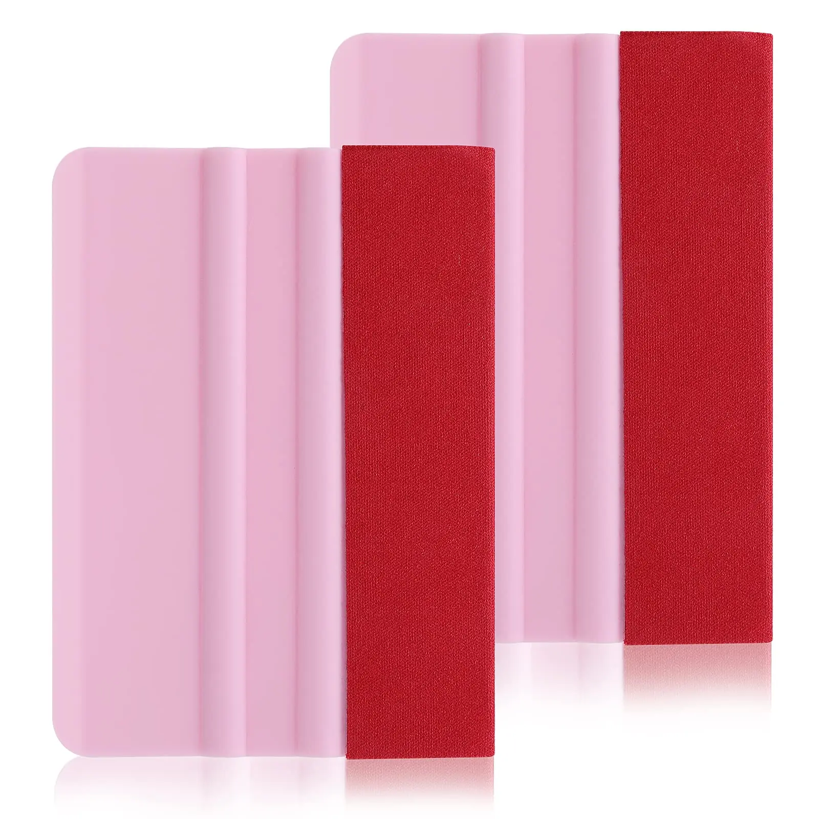 pink squeegee with pink vinyl squeegee felt logo squeegee suede felt Window Felt Squeegee Vinyl Scraper