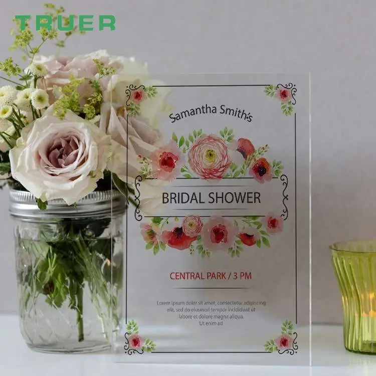 Пользовательские прозрачные акриловые сублимационные фото рамки меню стенд рекламные доски