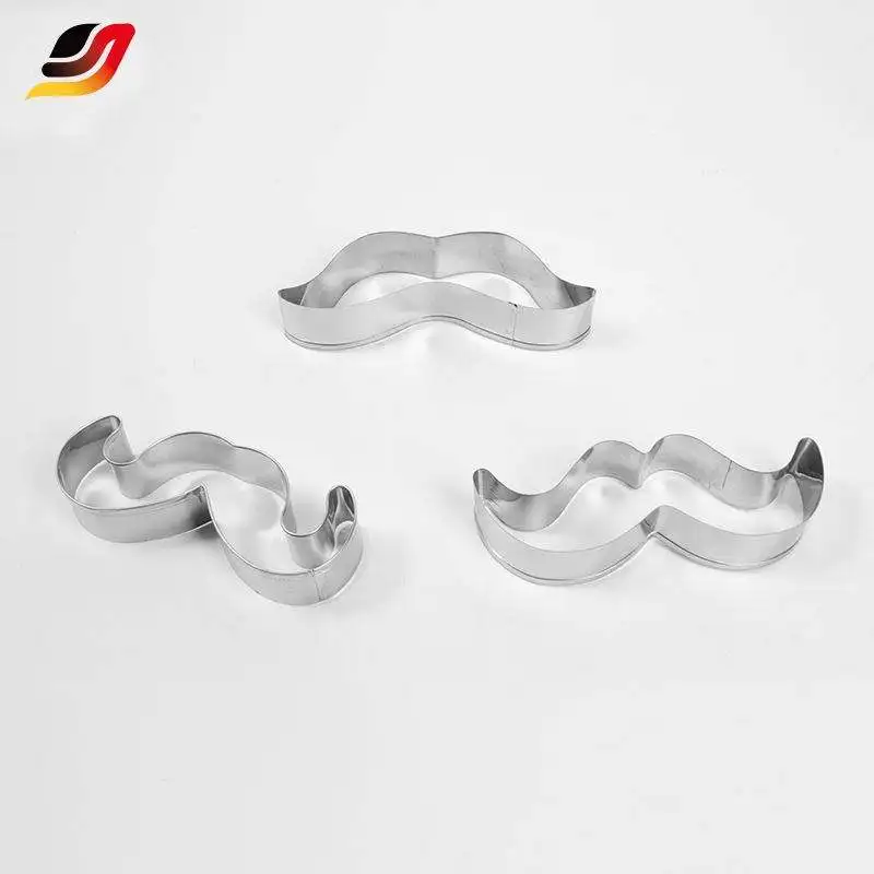 high quality kitchen DIY baking tools moustache Pastry Biscuit Fondant Stainless Steel 3pcs/set cookie cutter mold