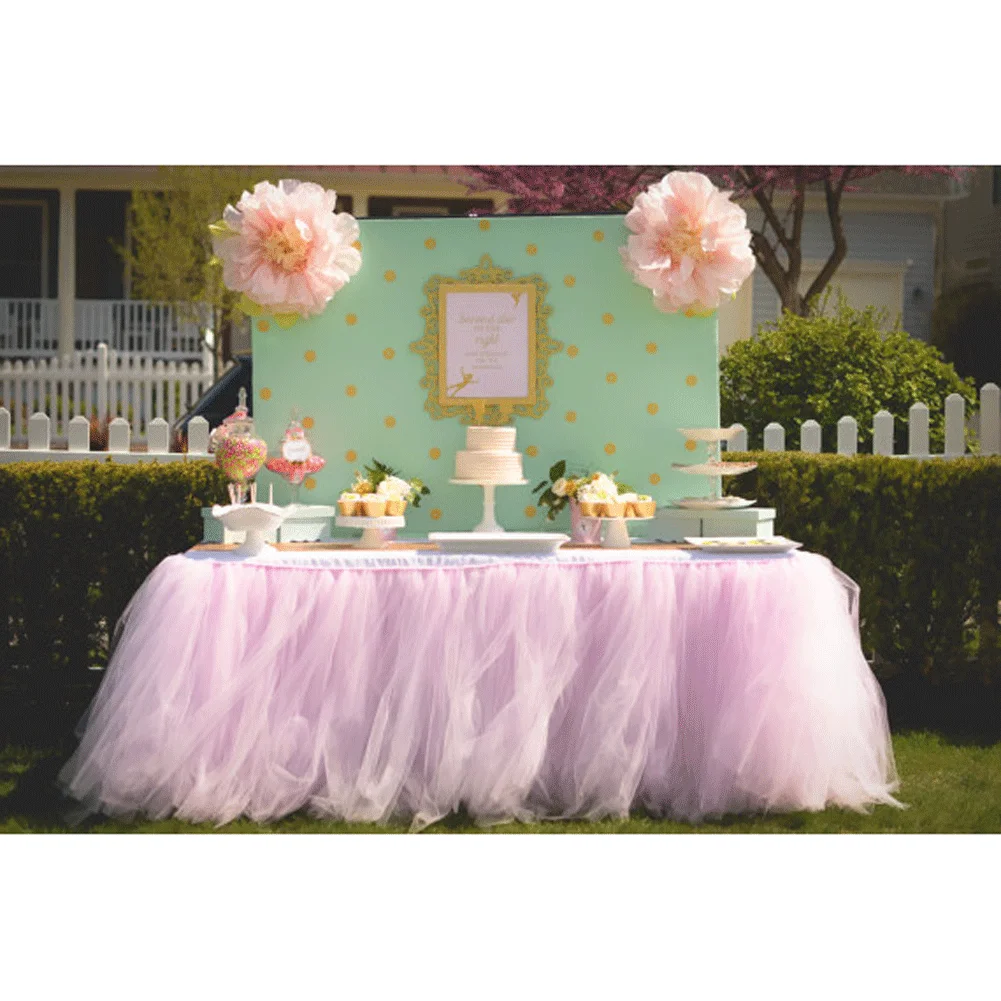 Color net gauze tablecloth, wedding table dress, party party tablecloth