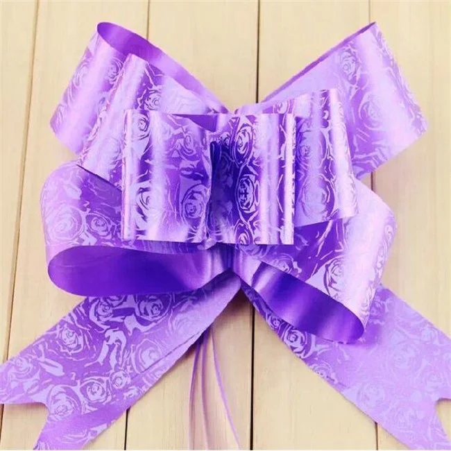 pp butterfly pull bow ribbon with printing