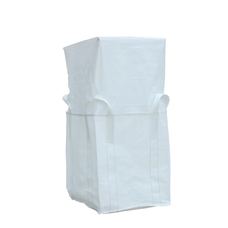 
1 ton bulk bags top skirt FIBC first builders pp jumbo big bag 500kg 1000kg 1200kg big building plastic bag for gravel 