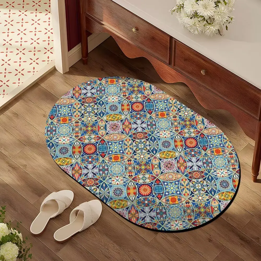 American style bathroom floor mat water absorbing anti slip dirt resistant wear-resistant foot mat toilet door carpet