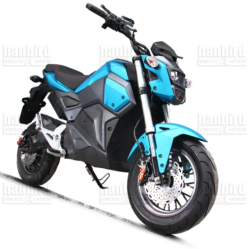 Hanbird 3000 Вт Электрический мотоцикл с черным сиденьем на продажу