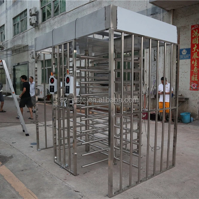 Anti-pinch One Door & Two Door Access Prison Security RFID Card and Fingerprint Access Control Dome Full Height turnstile Gates