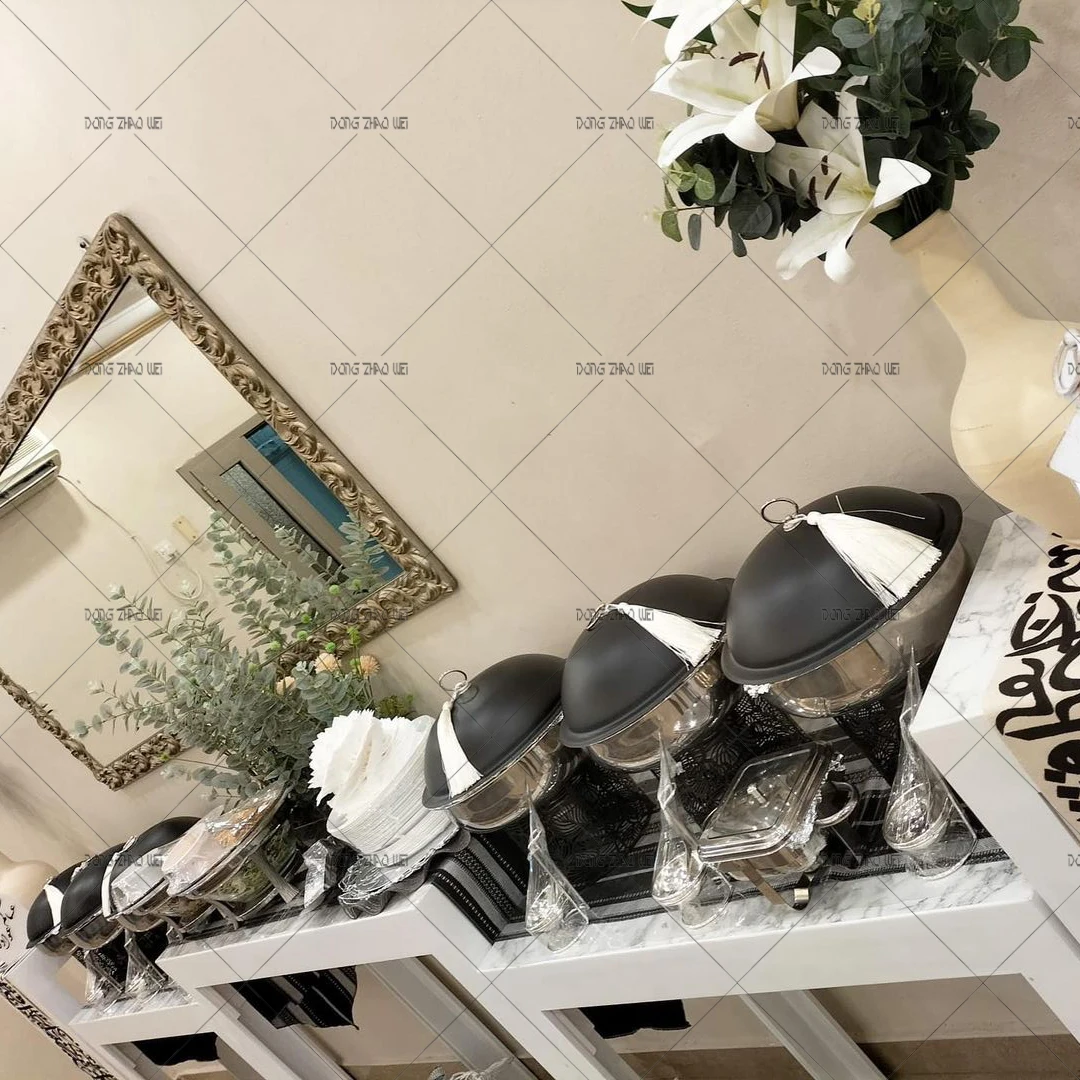 Hot Sale Modern Hotel Chafing Dish Buffet Set Food Warmers Set 4.5 L Stainless Steel Black Chafing Dishes