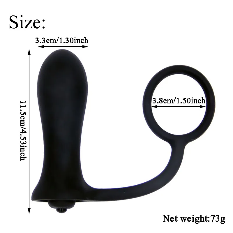 
Silicone Male Climax Delay Prostate Massager Anal Vibrator Sex Toys for Men Erotic Toys Anal Cock Ring Sex Products 