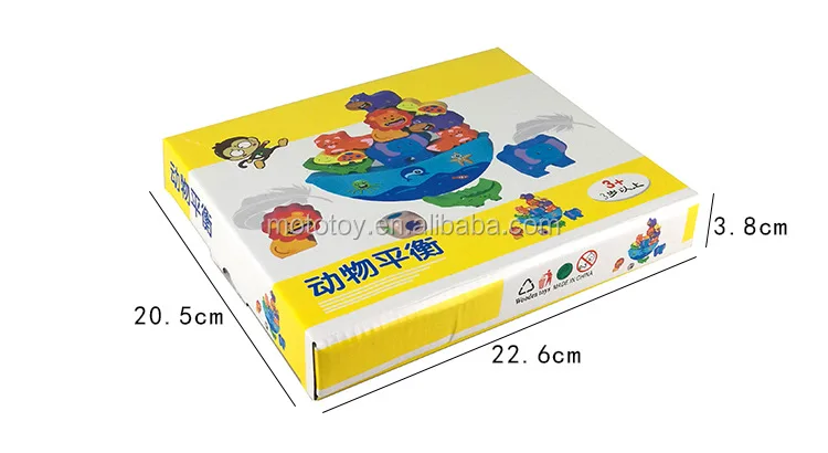 Natural Wood Animal Montessori Balance Table Game for Kids