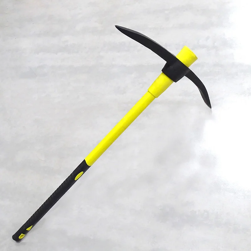 factory hot selling good quality South America South Africa market  railway steel garden Pickaxe with Fiberglass Handle