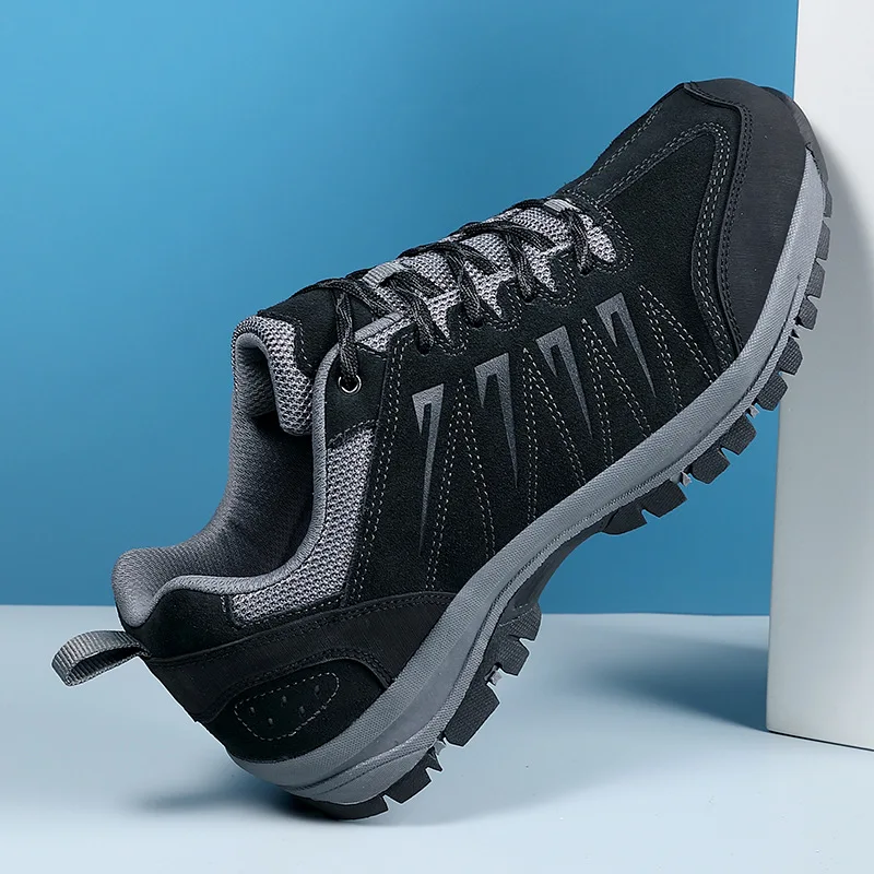 High Quality Casual Walking Shoes Men Chunky Bottom Running Sports Shoes Lace-up Hiking Sneakers Hard-wearing