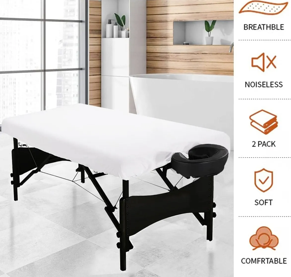 Home  Massage Table Sheet Set Premium washable Massage Bed Cover Flat  Fitted Sheets with hole