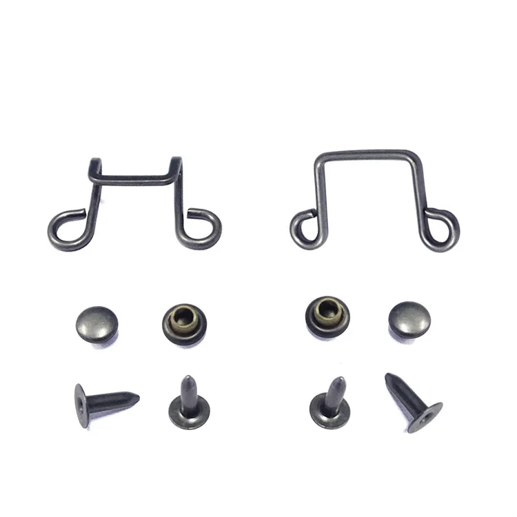 Brass nickel free sewing rivet fastener trouser pants garment hook and eye