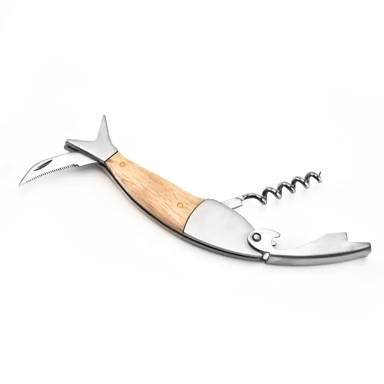 Wine Opener Professional Waiters Corkscrew Wood Bottle Opener and Foil Cutter Gift for Wine Lovers Kitchen Bar Tools Accessories