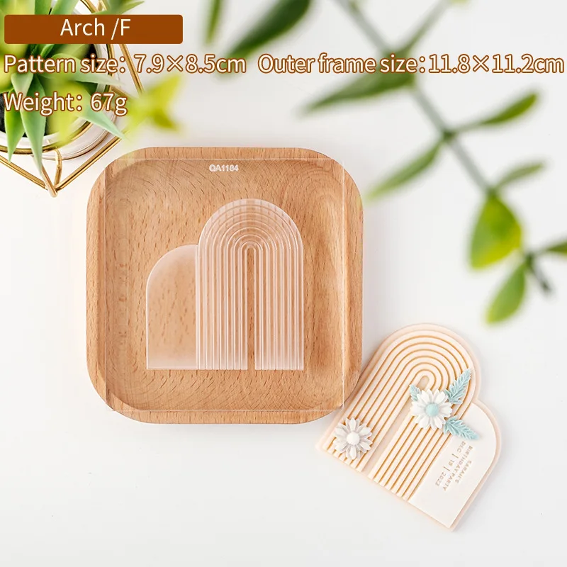2024 Rainbow Wedding Arch Plastic 3D Custom Cookie Cutters Acrylic Fondant Embosser Stamp for Baking