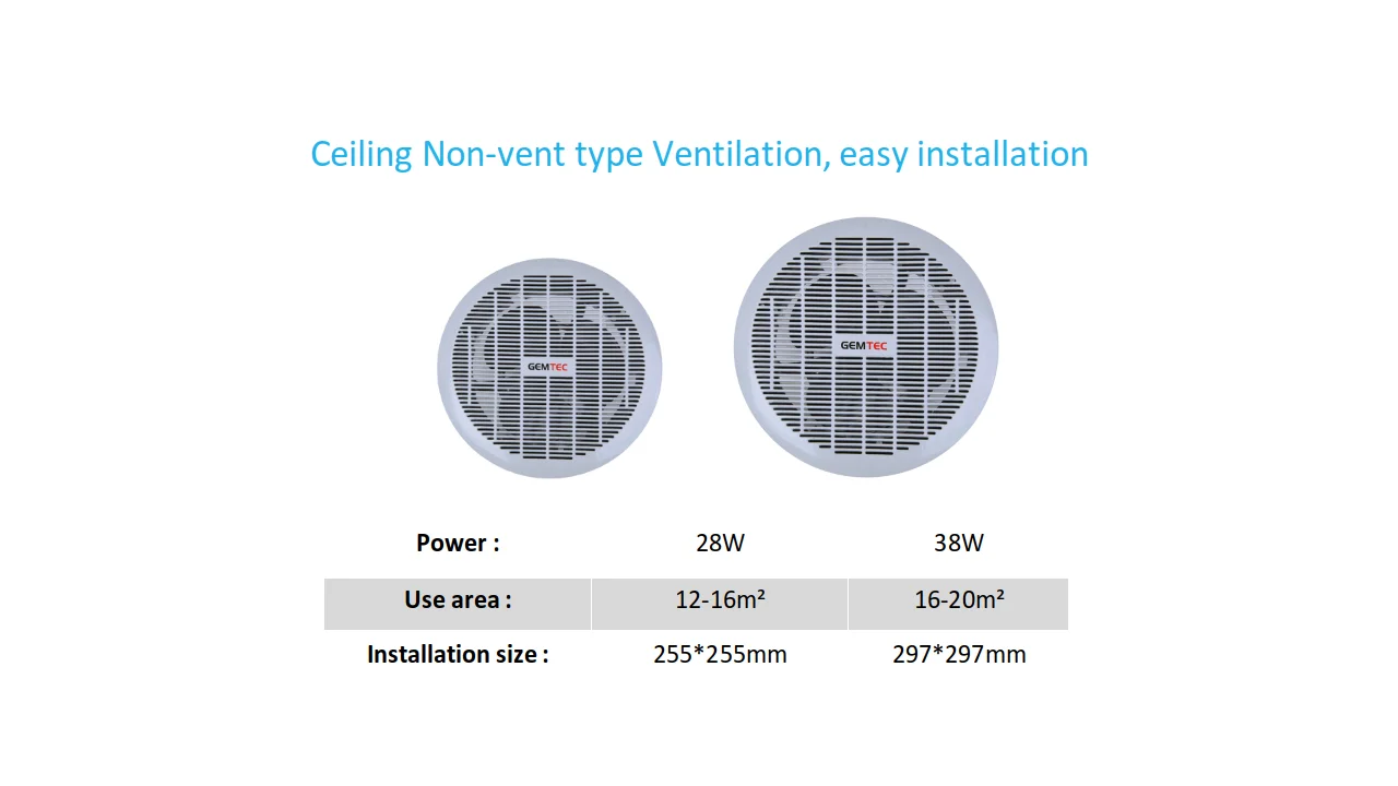 APT20B Model with EPCS certificate for Australia market 8 INCH Non-vent type Ceiling Installtaion Ventilation fan/exhaust fan