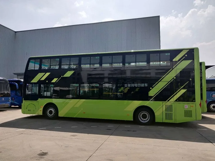 China 30-61 seats place 11 meters pure electric power motor sightseeing public tourists double-deck bus transportation vehicle