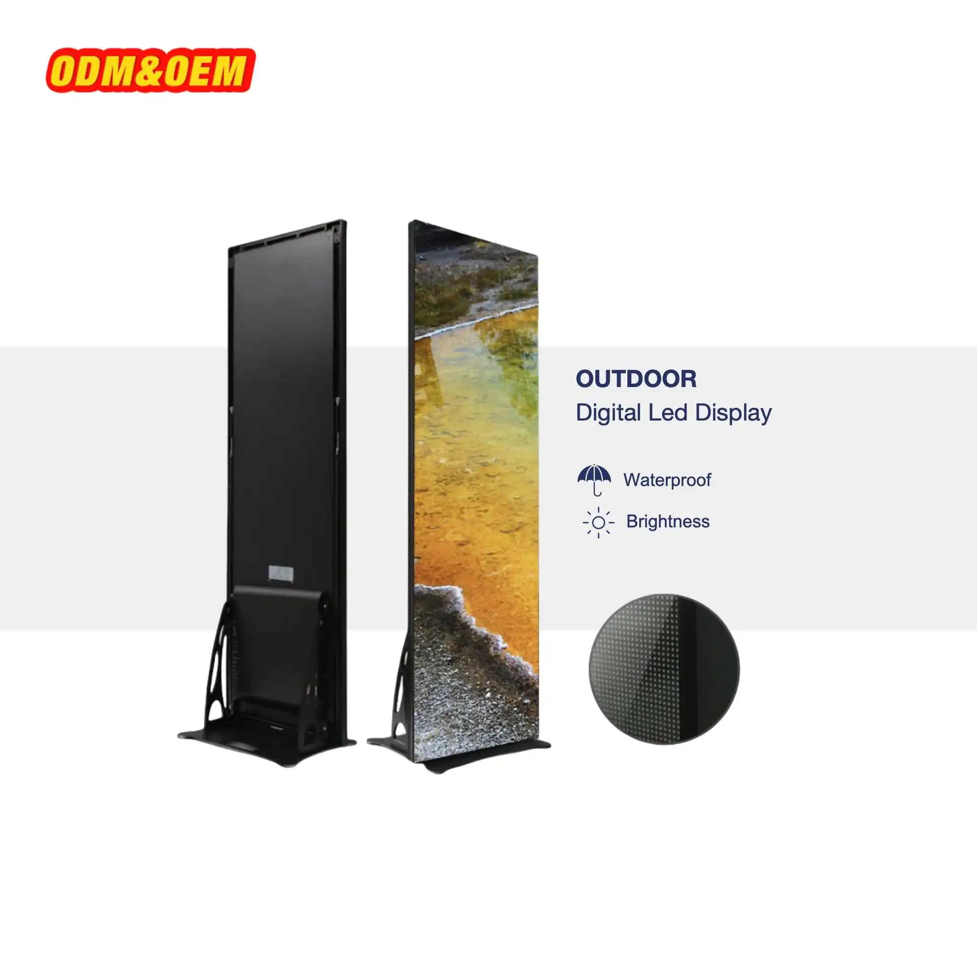 Portable Poster Display LCD Standing Digital Signage Advertising Screen Digital Signage